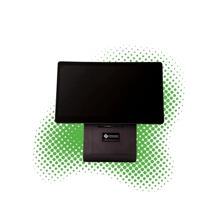 Lifelong POS terminal with touchscreen display and integrated receipt printer, ideal for liquor and vape stores