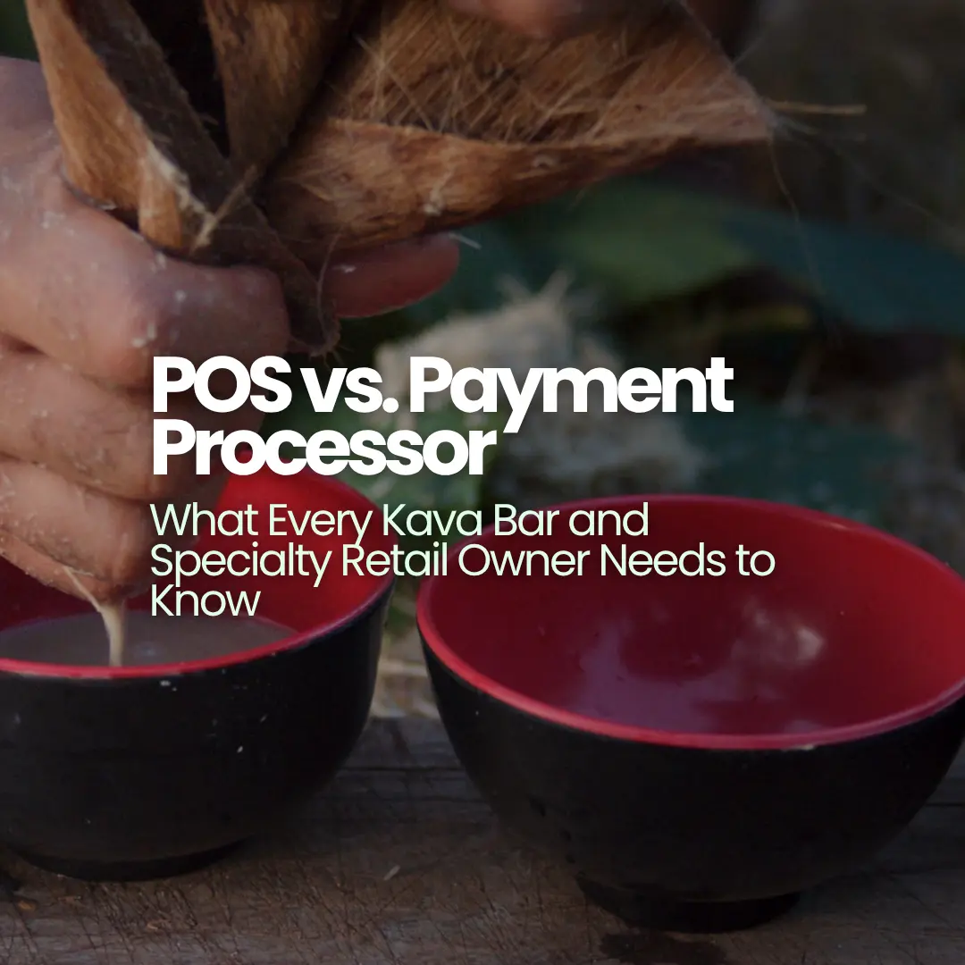 POS system versus payment processor comparison graphic for small business owners — Lifelong Merchant Services